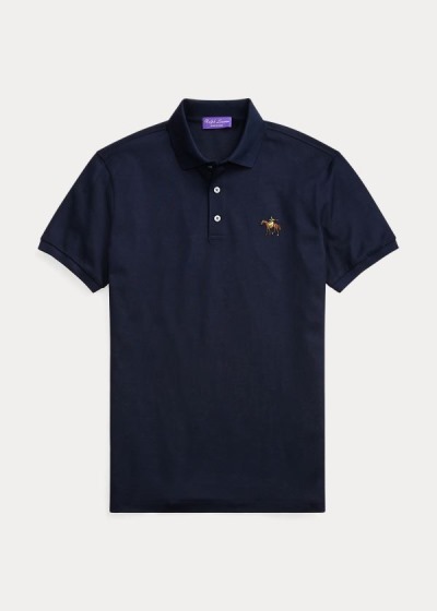 Ralph Lauren Custom Fit Piqué Polo Shirt Herre Danmark (PHJUL1768)